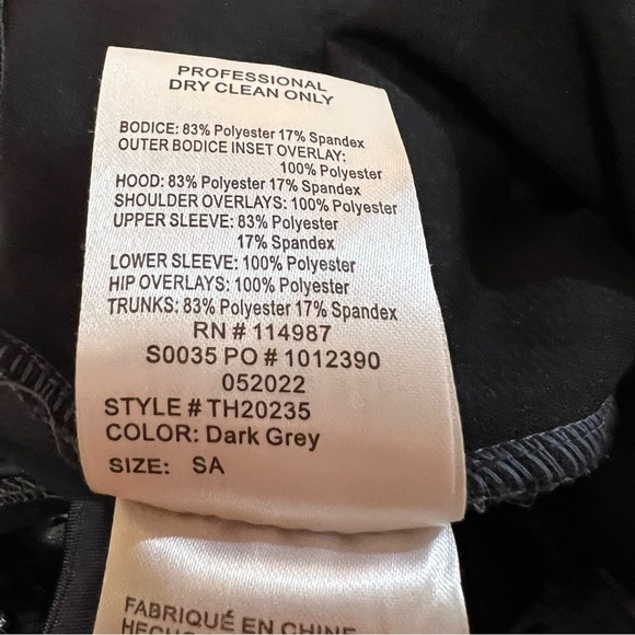 10th House Purple contemporary dance Unitard costume small adult with Hood - Picture 13 of 15